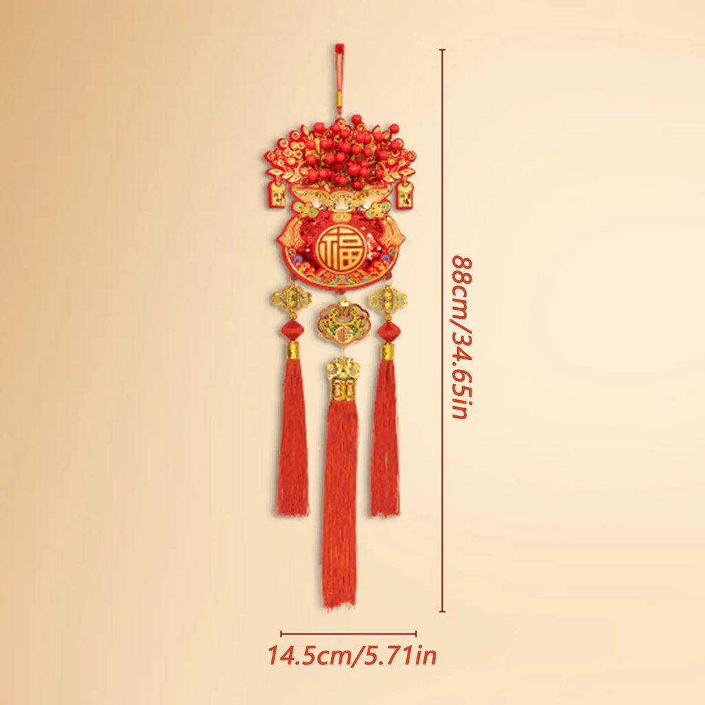Chinese Decorations 2026 Pendant Tassels Decorative Festive Tree Qme