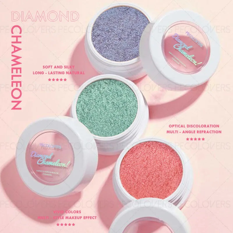 Shiny Chameleon Eyeshadow Palette Gradient Effect Glitchy Glam Makeup Qme