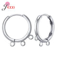 Fast Delivery Genuine 925 Stamp Sterling Silver Color Earring Findings High Quality Jewelry Accessory Components For DIY Jewelry Qme C
