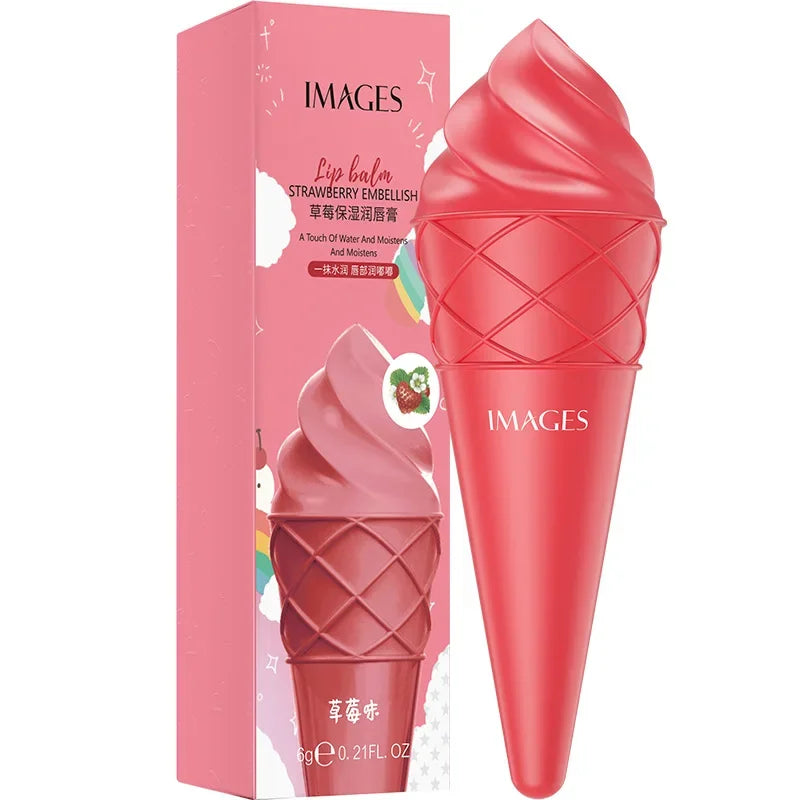 Hot Ice Cream Candy Color Waterproof Lip Gloss Makeup Lipgloss Long Lasting Glitter Liquid Lipstick for Cosmetics Women Girls Qme Strawberry