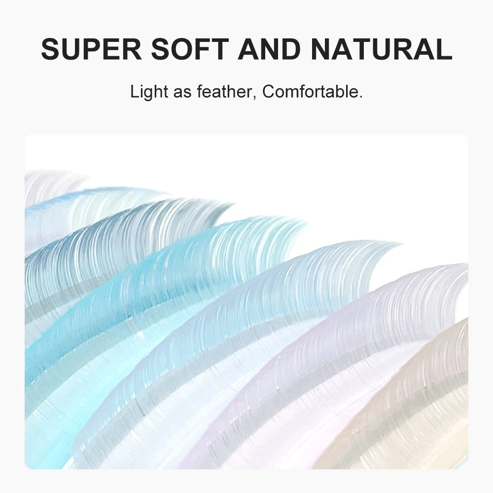 NATUHANA Cream Beige Individual Lash Clusters Mixed Lengths Soft Qme
