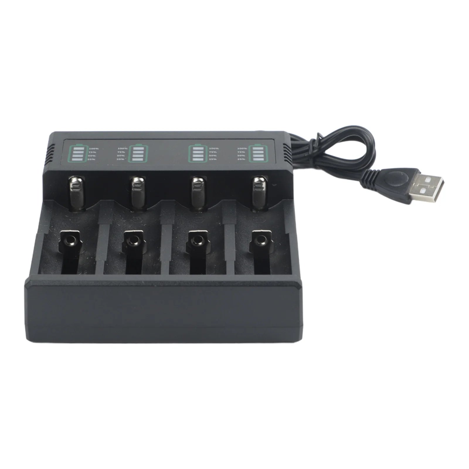 1/2/4Slot 18650-Lithium Battery Charger USB Smart Battery Charger Shell For 21700 10400 14500 16340 16650 14650 Lithium Battery Qme