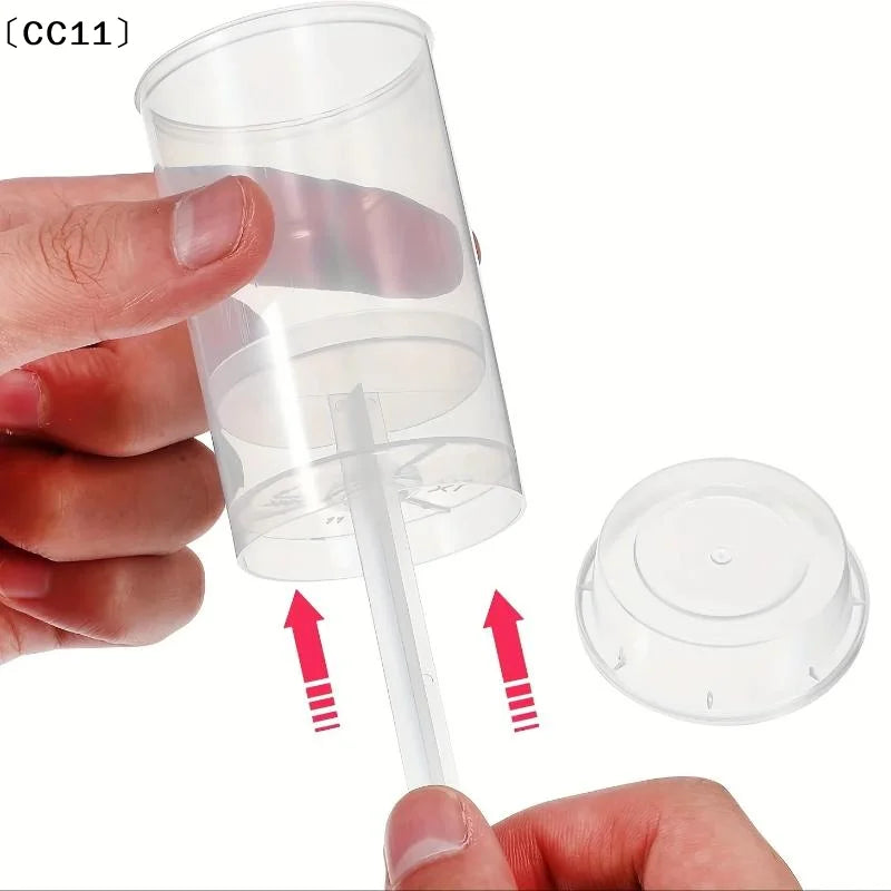 Plastic Push Cake Shooters Lids Transparent Push-up Ice Cream Qme