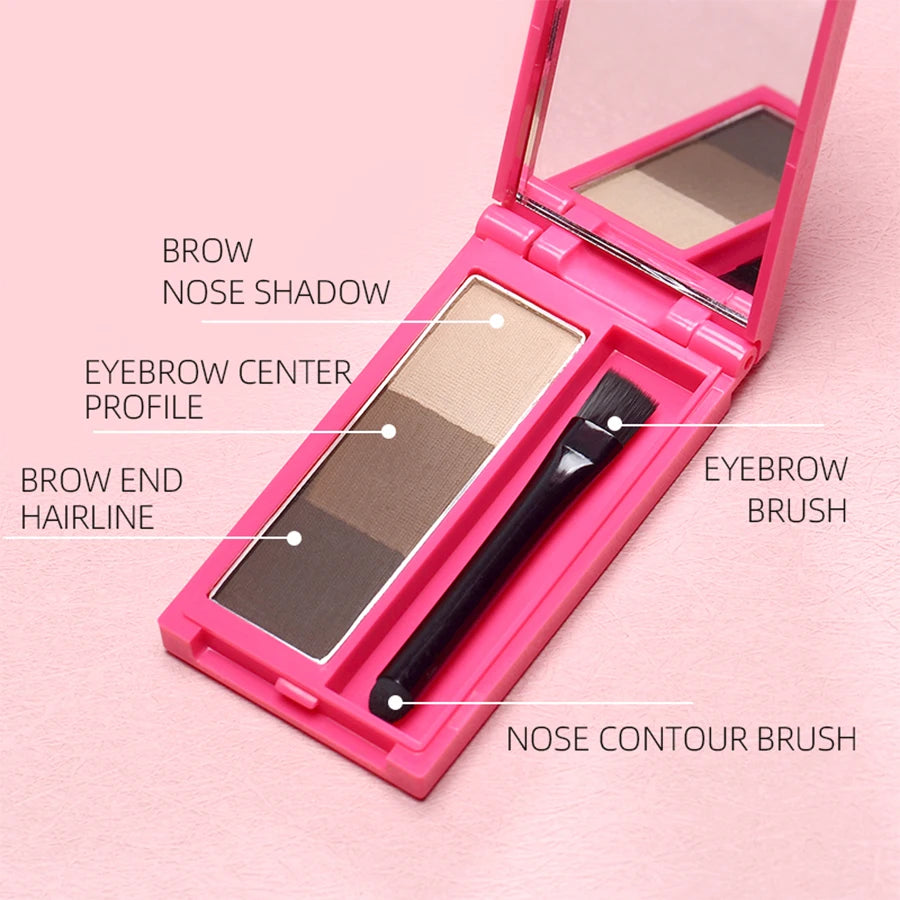 Waterproof Professional Eyebrow Powder Black Brown Coffee Lasting Qme