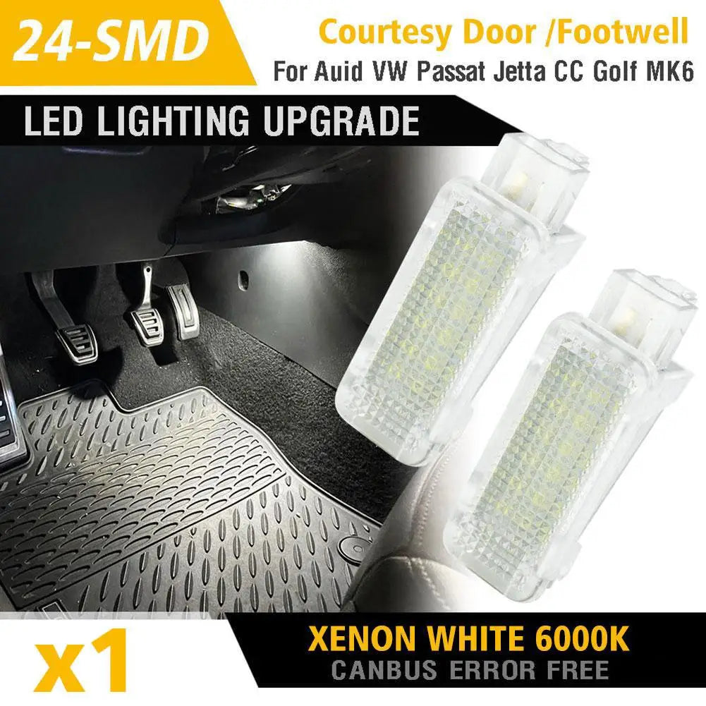 for VOLKSWAGEN B5/B6/CC Seat Lamp Footwell Lamp LED Luggage Compartment Trunk Boot Lights for VW Golf MK5 MK6 MK7 Qme