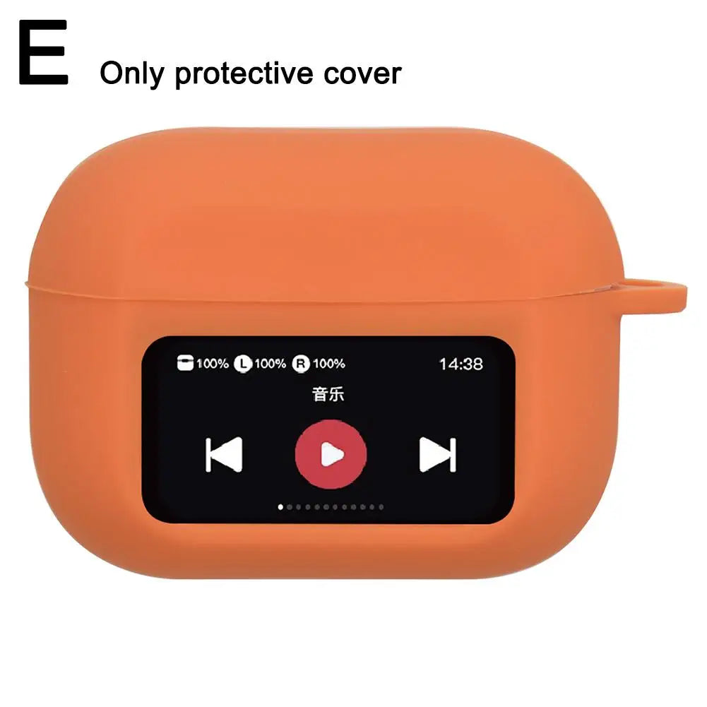 Headphones CASE For AirPods A9 Pro With Screen Corners Shockproof Anti-slip Full Cover Protective Case For AirPods A9 Pro Qme E