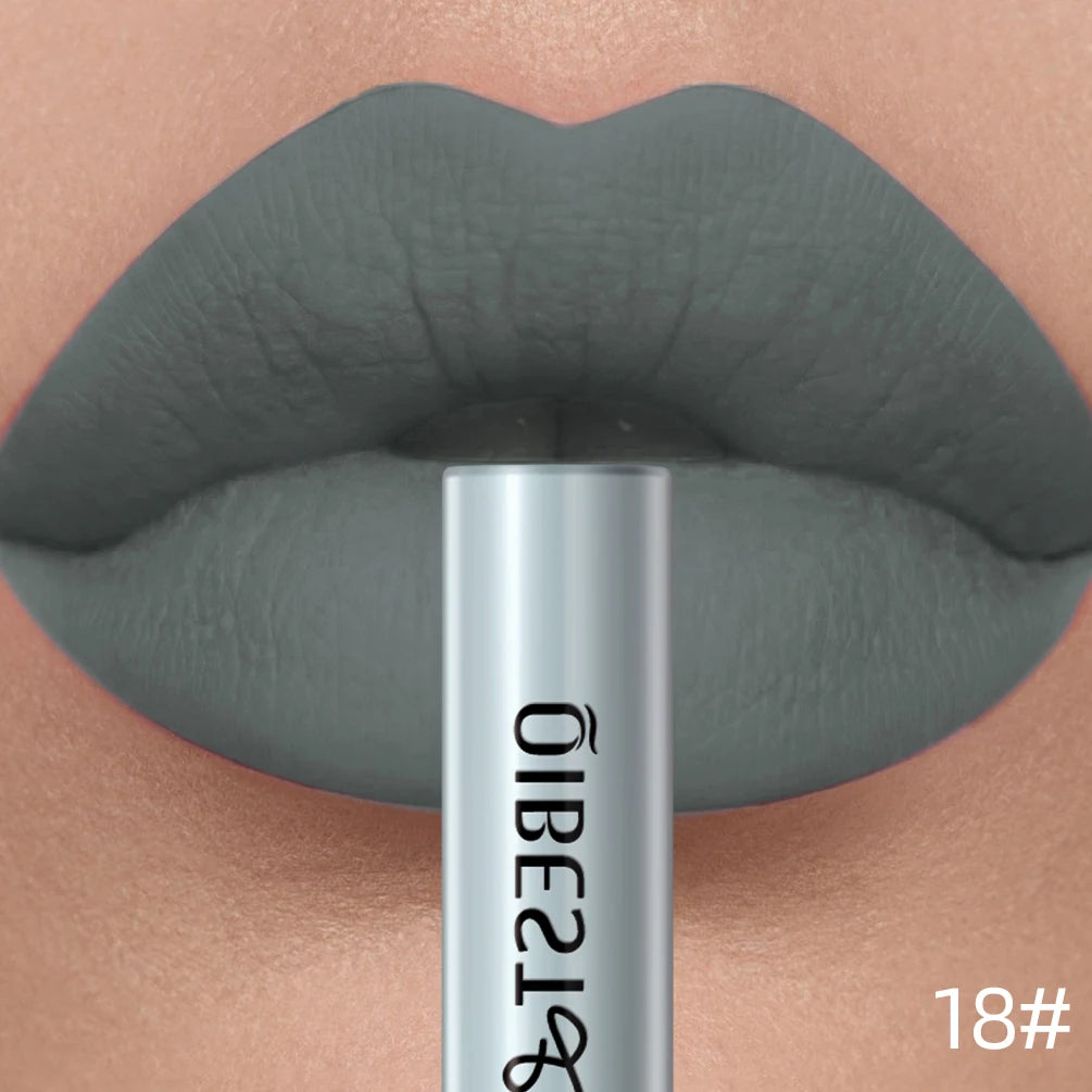 Matte Liquid Lipstick Waterproof Velvet Nude Sexy Red Lip Gloss Long Lasting Nonstick Lip Stain Makeup 24 Colors Hot Lipgloss Qme 18