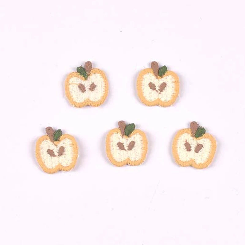 15pcs 18.5x20mm Assorted Color Mini Apple Appliques Cute Sewing Decoration for DIY Clothes Hair Accessories No Glue cp3855 Qme 18.5x20mm-4