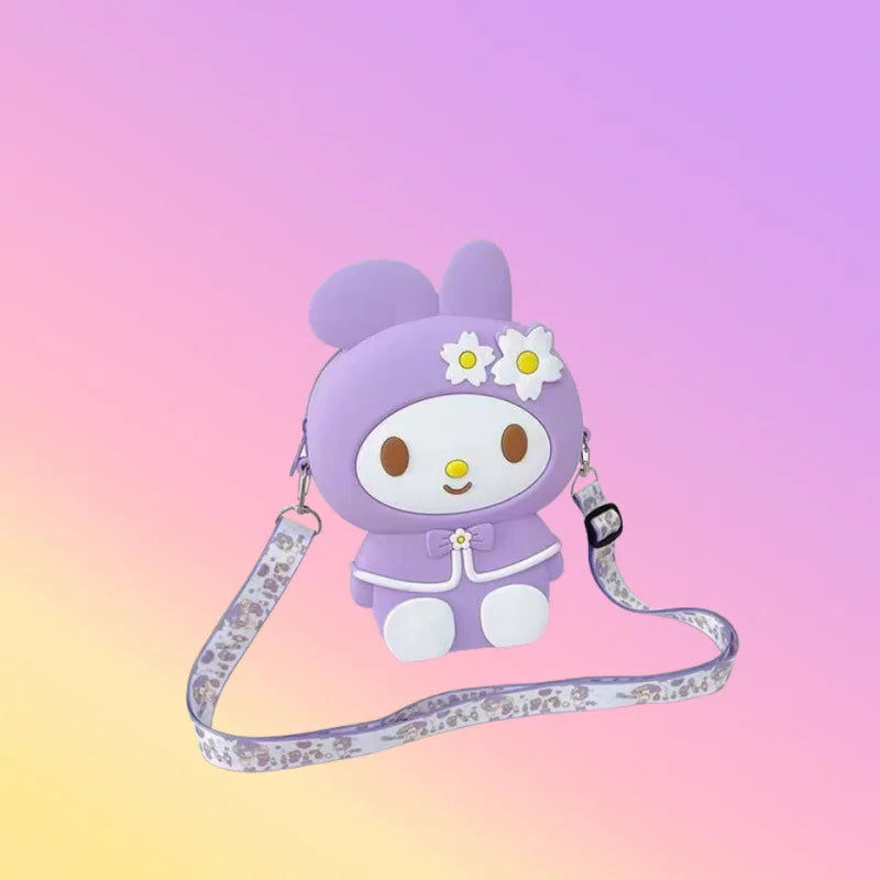 Melody Cartoon Coin Purse Cute, Instagram-Style Fashion Bag for Students Street Style Silicone Crossbody Bag with Toy Design Qme 2