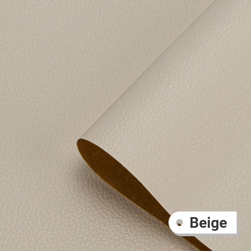 Self-Adhesive Leather Repair Patch Sofa Black PU Leather Sticker for Furniture Table Chair Clothes Car Seats Shoe Bags Fix Patch Qme Beige 25X30CM