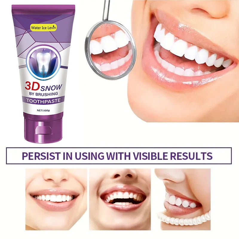 Purple Whitening Toothpaste, Whitening Deep-Cleaning Formula, Freshens Breath, Gentle Gum Care, Tooth Polishing Powder, Removes Stains, Freshens Breath, a Must-Have for Daily Home Life Qme