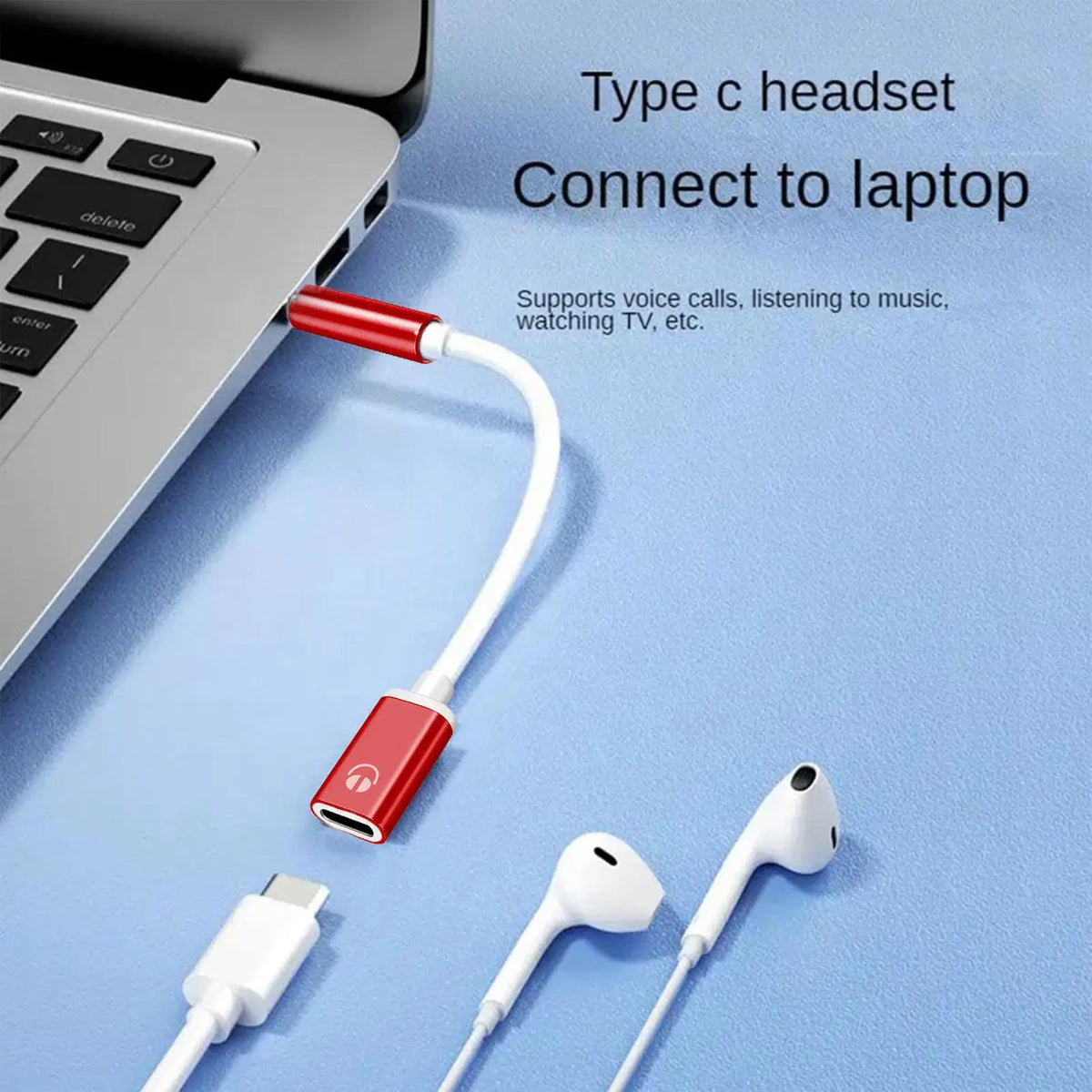 Male C Female Audio Cable Cord Round Head Adapter Headphone Stereo Qme