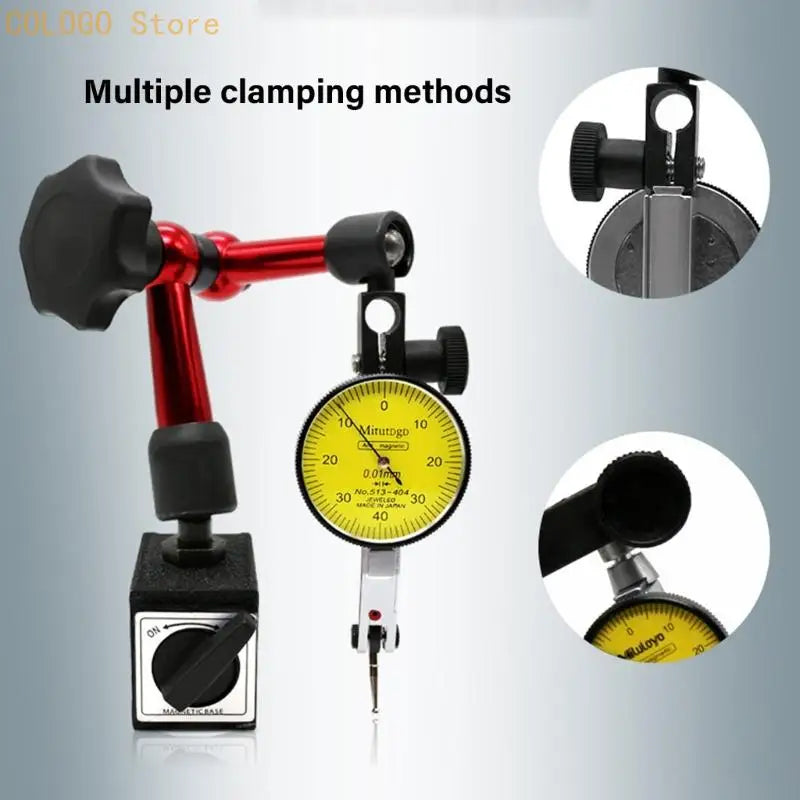 Machine Tool Base Dials Gauges Flexible Arm Permanent Mounting Test Qme