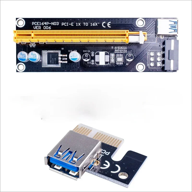 Black USB3.0 Interface PCIE Adapter Card Adapter Cable Large 4PIN Graphics Extension Cable Ver006 Qme