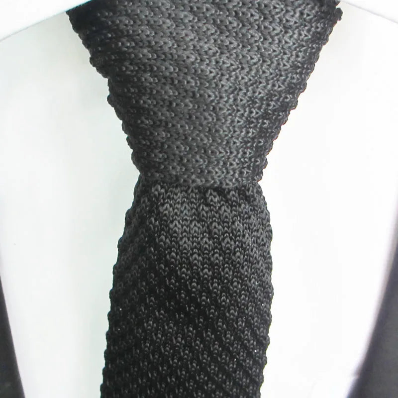 Knitted Necktie Knit Leisure Triangle Solid Tie Normal Sharp Corner Qme color4