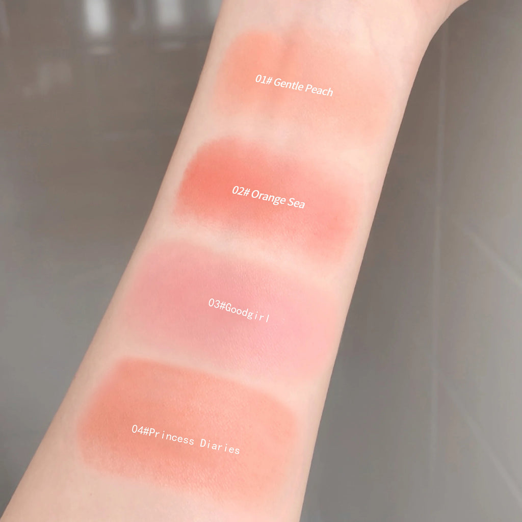 GEGE BEAR 3D Embossed Matte Blush Retro Silky Low Saturation Long Qme