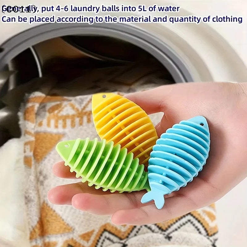 5 10 Little Fish Laundry Balls Prevents Knots Cleaning Suitable Home Qme