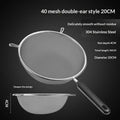 Rgonomic Kitchen Strainer Christmas Recipes Non-slip Handle Hook Qme I