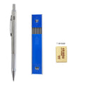 Mechanical Pencil Set 3.0mm Full Metal Art Drawing Painting Automatic Pencil with Leads Office School Supply Qme 3 pcs set A