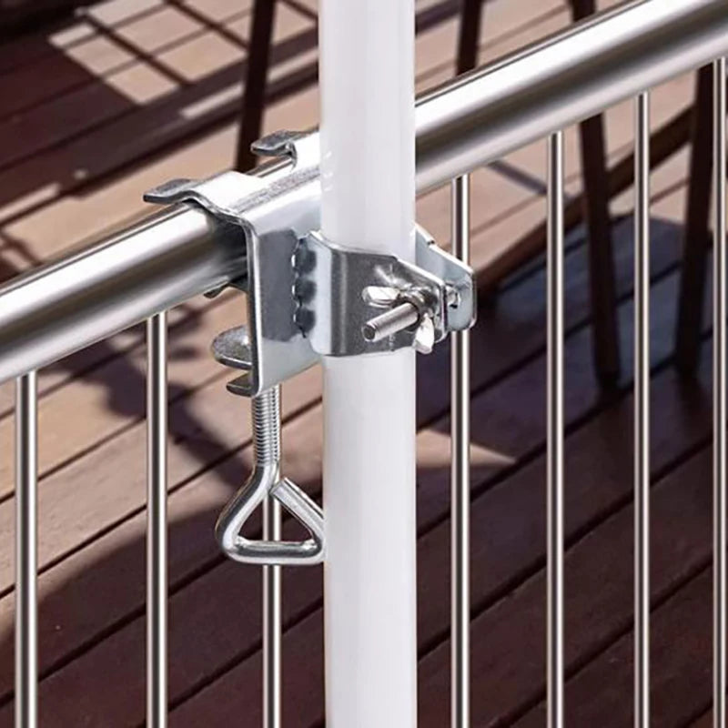 Adjustable Outdoor Umbrella Base Mount Chair Clamp Courtyard Stand Qme