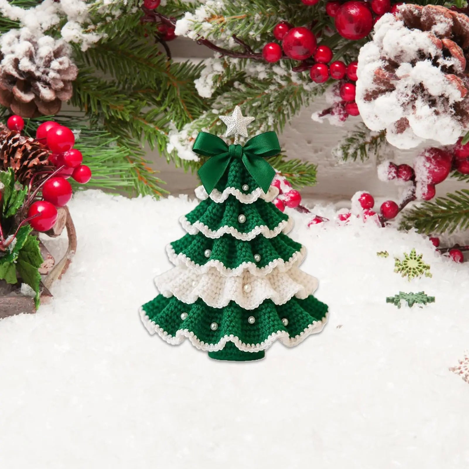 Crochet Beginners Christmas Tree Learn Kits Art Craft Men Coworkers Qme