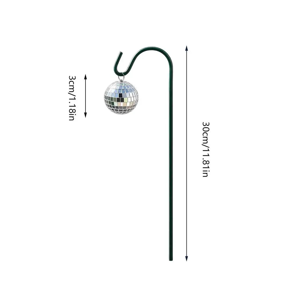 Plant Stake Pot Ornaments Disco Ball Planter Patio Lawn Walkway Home Qme 1.2 inches China Mainland