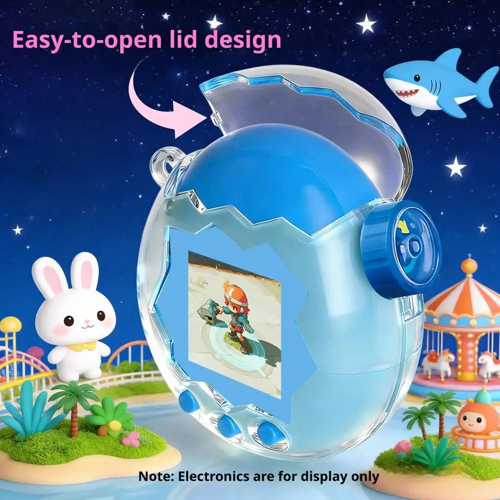 Suitable for Tamagotchi amusement park protective cases transparent glitter electronic pet shells with button caps Qme