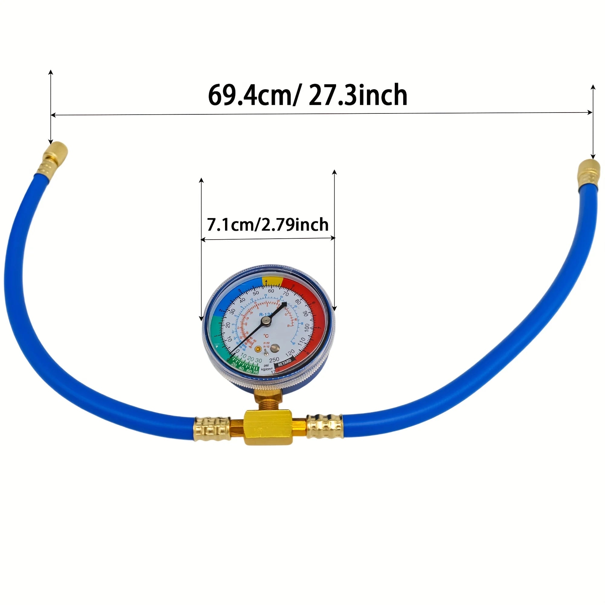 R134A Recharge Measuring Hose Can Tap Gauge Refrigerant Charging Pipe Qme