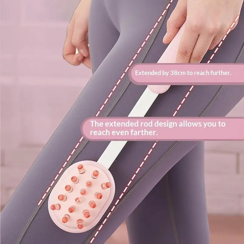 Adjustable Handheld Massage Stick Double Side Hanging Hole Meridian Qme