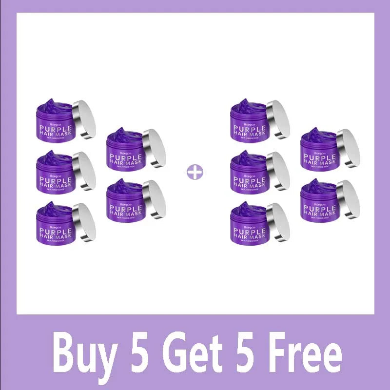 Purple Keratin Hair Mask for Repair Damaged Frizzy Hair Soft Shiny Smooth Nourishing Moisturizing Treatment Deep Hair Care Mask Qme Buy 5 Get 5 Free