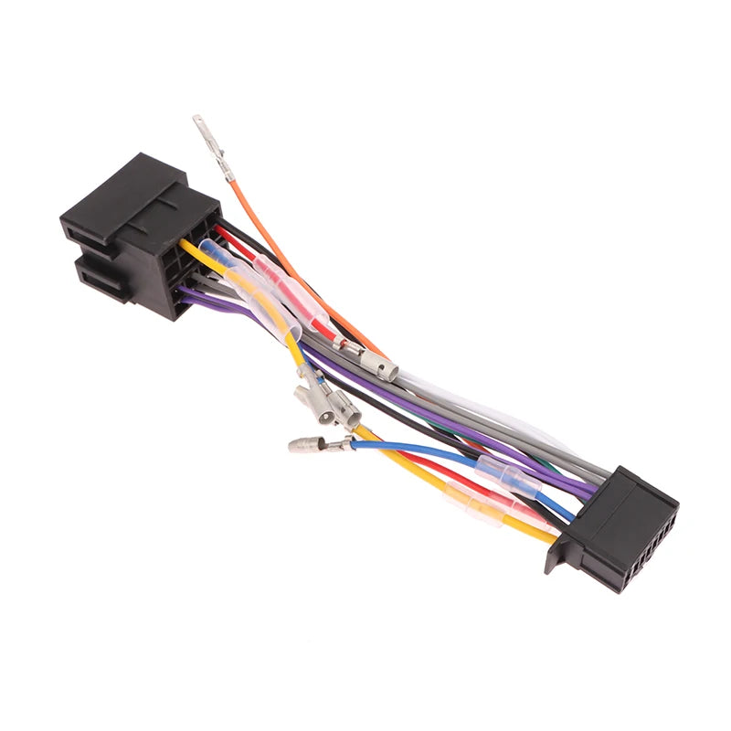 Car Stereo Radio ISO Standard Wiring Harness Connector Plug Cable Qme