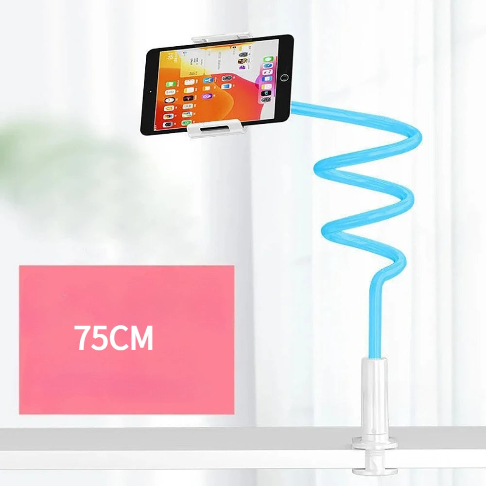 Tablet Stand Lazy Bedside Desktop Live Mobile Phone Tablet Bracket Supports Desktop Stands for Xiaomi iPhone iPad Switch Holder Qme Blue