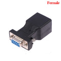 DB9 RS232 Male Female RJ45 Adapter COM Port LAN Ethernet Converter Qme Female
