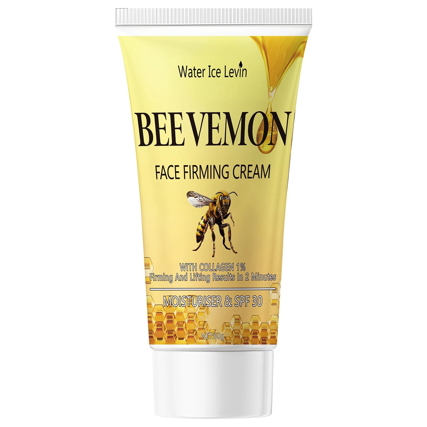 Bee Venom Face Firming Cream with 1% Collagen - Lifting & SPF 30 Moisturizer for Visible Results in 2 Minutes. Qme WHITE 60g