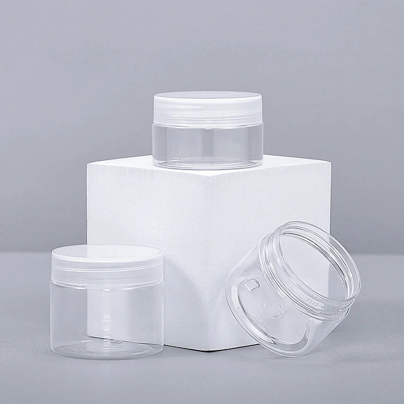 Refillable Transparent Plastic Travel Jars Empty Containers Facial Qme