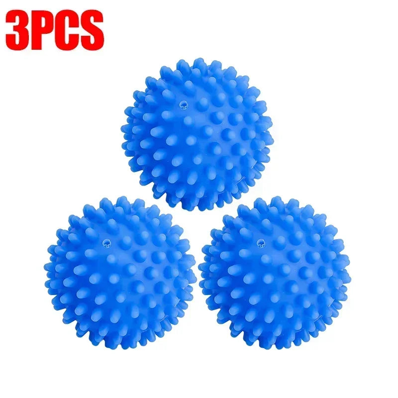 Laundry Balls Anti-Winding Magic Laundry Balls Drying Cleaning Ball Reusable Household Washing Machine Clothes Softener 6/1Pcs Qme Blue 3pcs