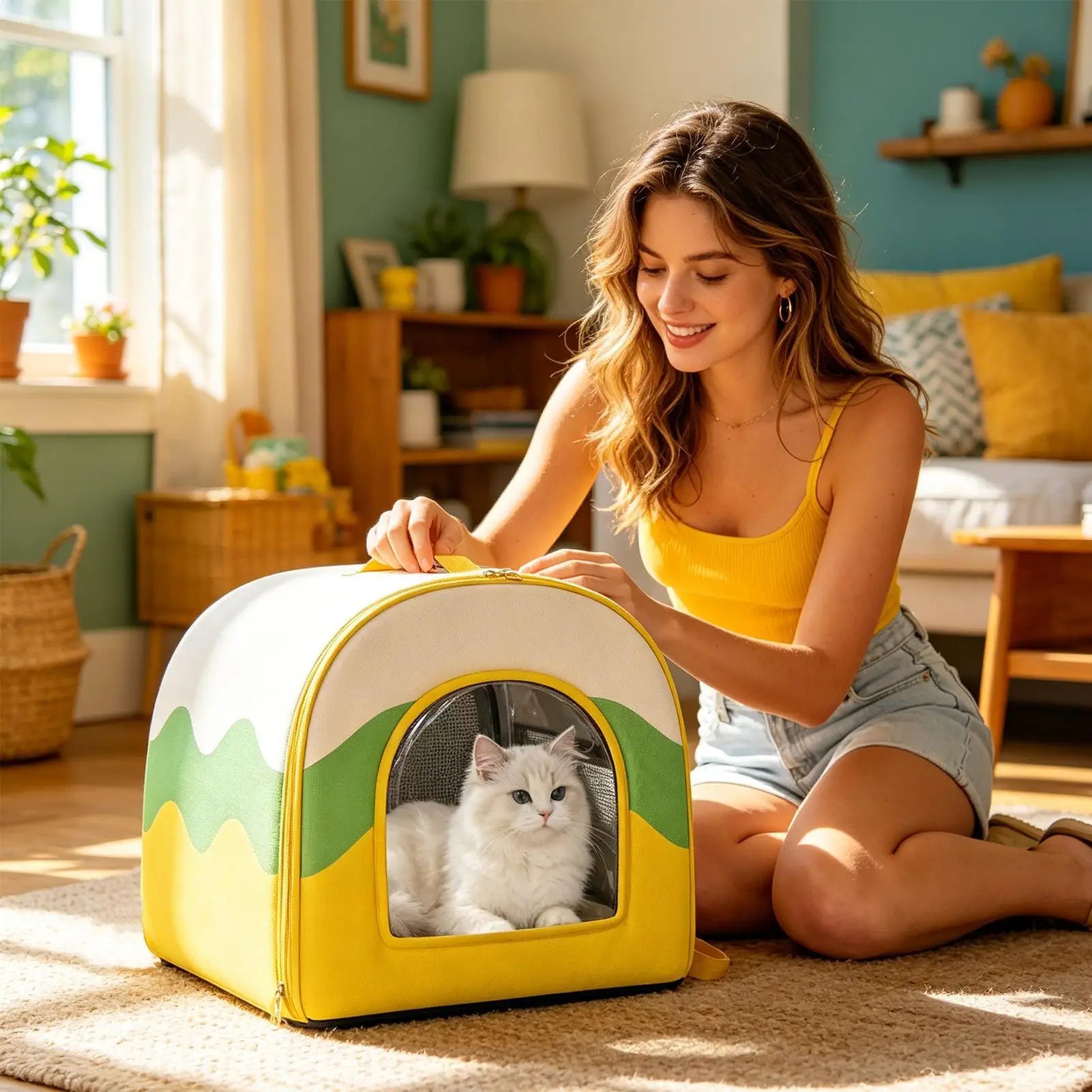 Cooling Cat House Summer Puppy Nest Cool Down Puppy Nest For Pet Parents Trainers Animal Lovers Apartment Home Office Bedroom Qme