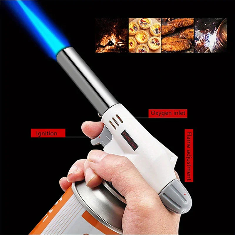 Gas Torch Flame Blowtorch Cooking Soldering Butane AutoIgnition Gas-Burner Lighter Heating Welding Gas Burner Flame Qme
