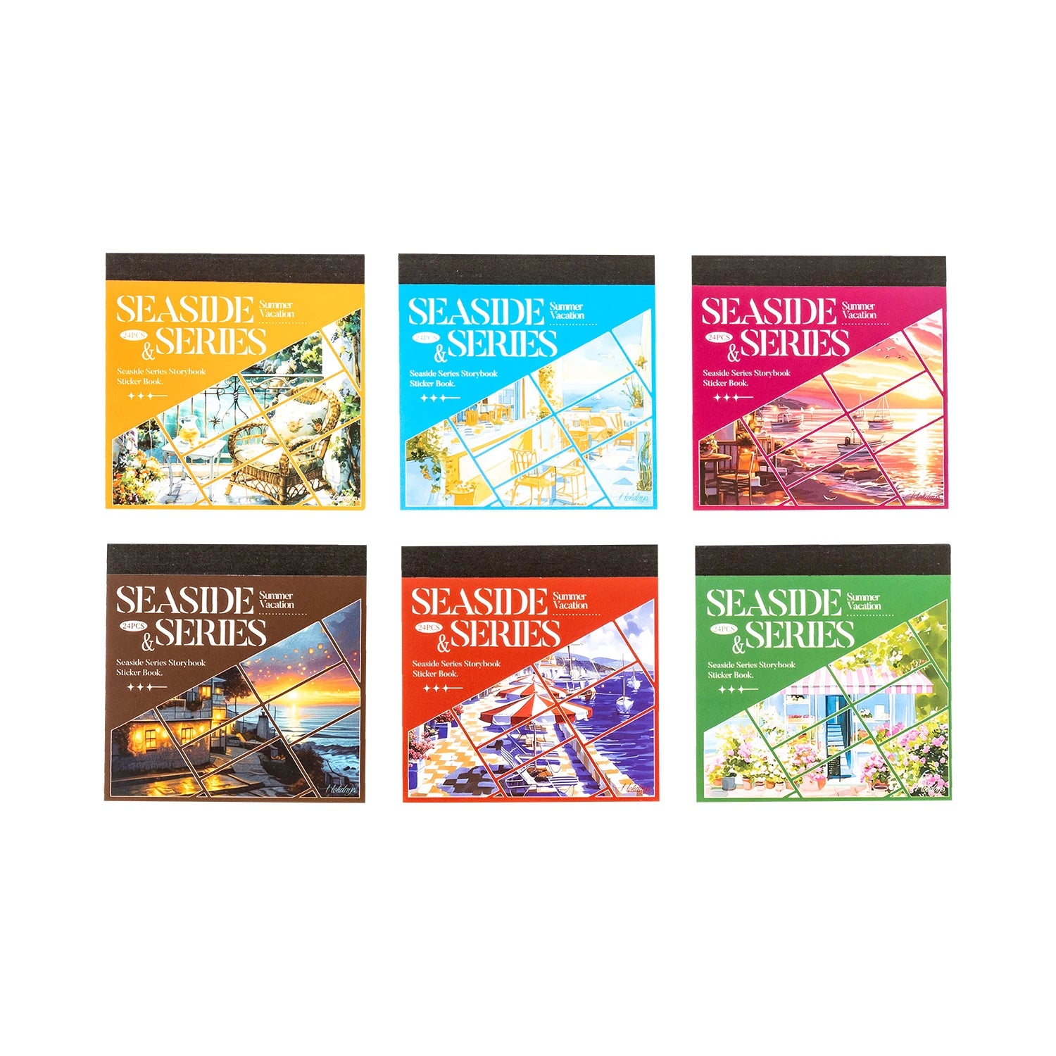 Beautiful scenery 24/120 sheets Aesthetic Stationery Decorative Sticker Book DIY Journal Stickers Kids Gift Scrapbook supplies Qme G