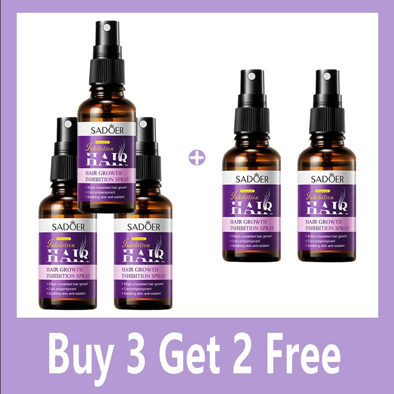 Natural Hair Inhibiting Spray Gently Soothes Nourishes Skin Painless Depilatory Agent Inhibits Hair Growth in Chest Armpit Thigh Qme Buy 3 Get 2 Free