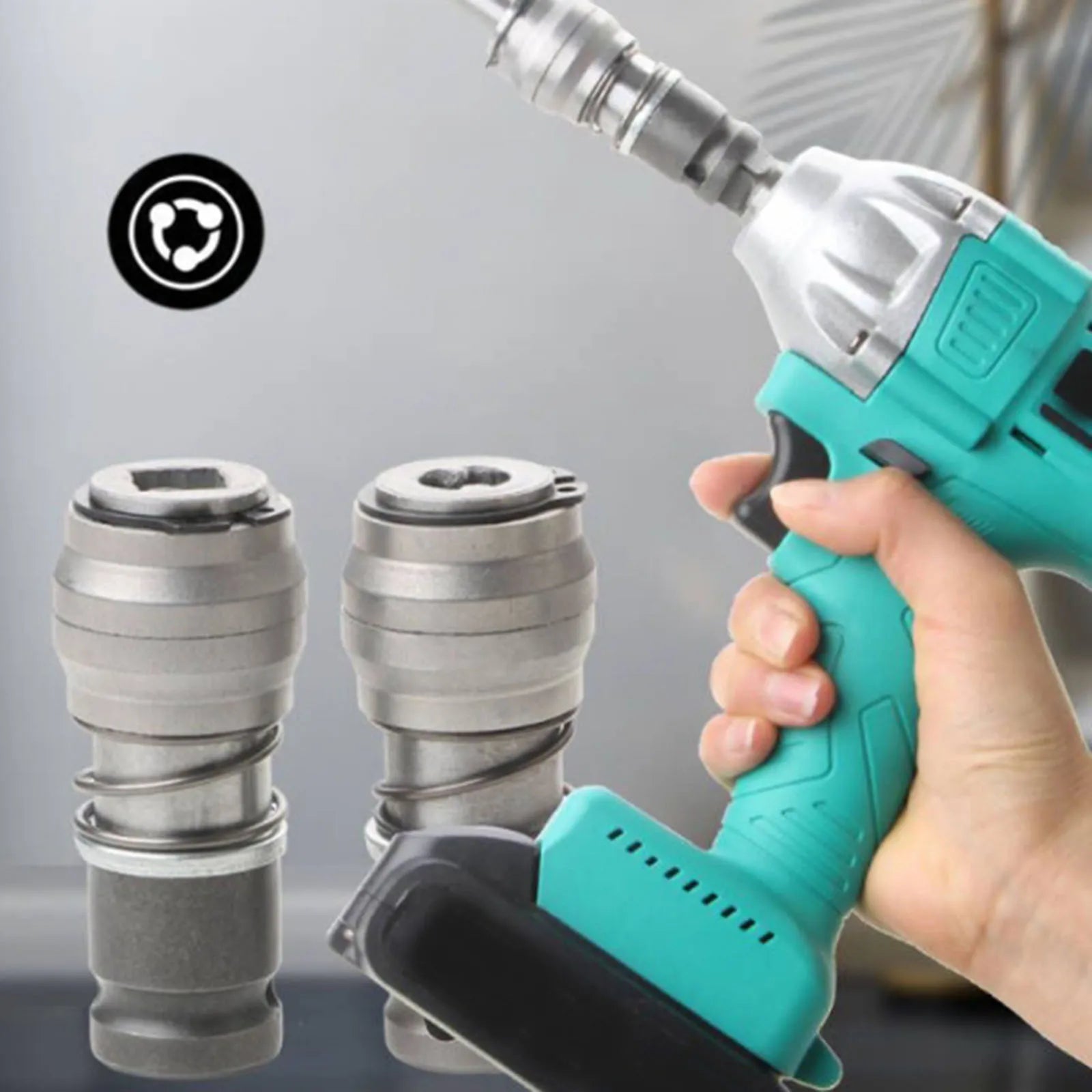 1 X Electric Hammer Conversion Adapter For Drill Holes In Walls Bricks Round/Square Handle Electric Charging Wrench Accessories Qme
