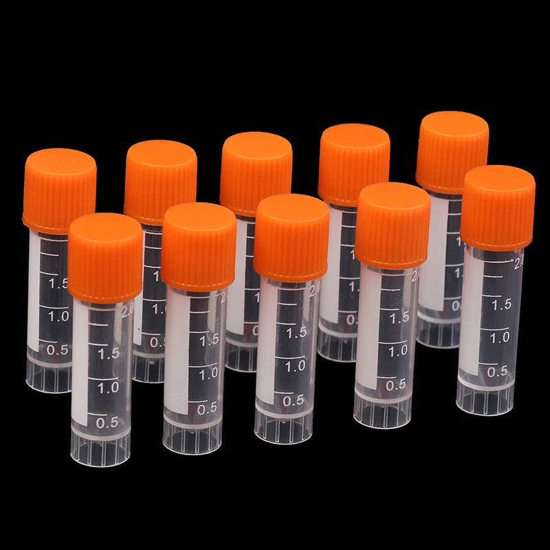 Plastic Test Tubes Vials Sample Container PP Cryotube Freezing Powder Qme