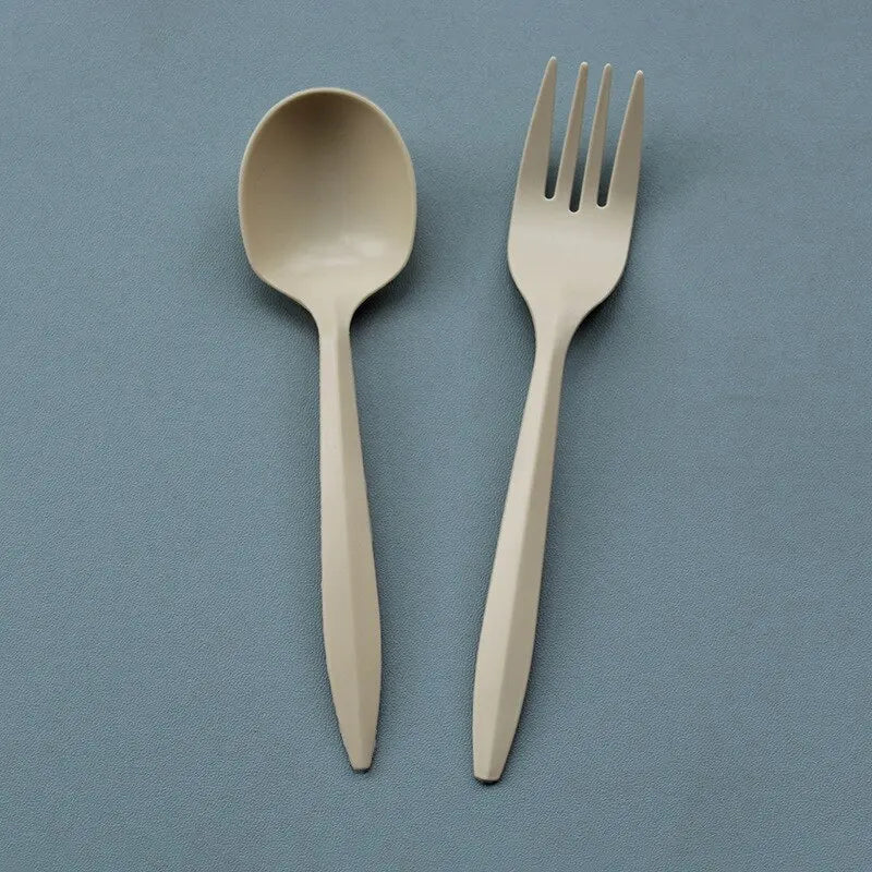 6-inch Corn Starch Spoon Thickened Environmentally Friendly Degradable Disposable Tableware Green Health Hygiene Spoons Durable Qme