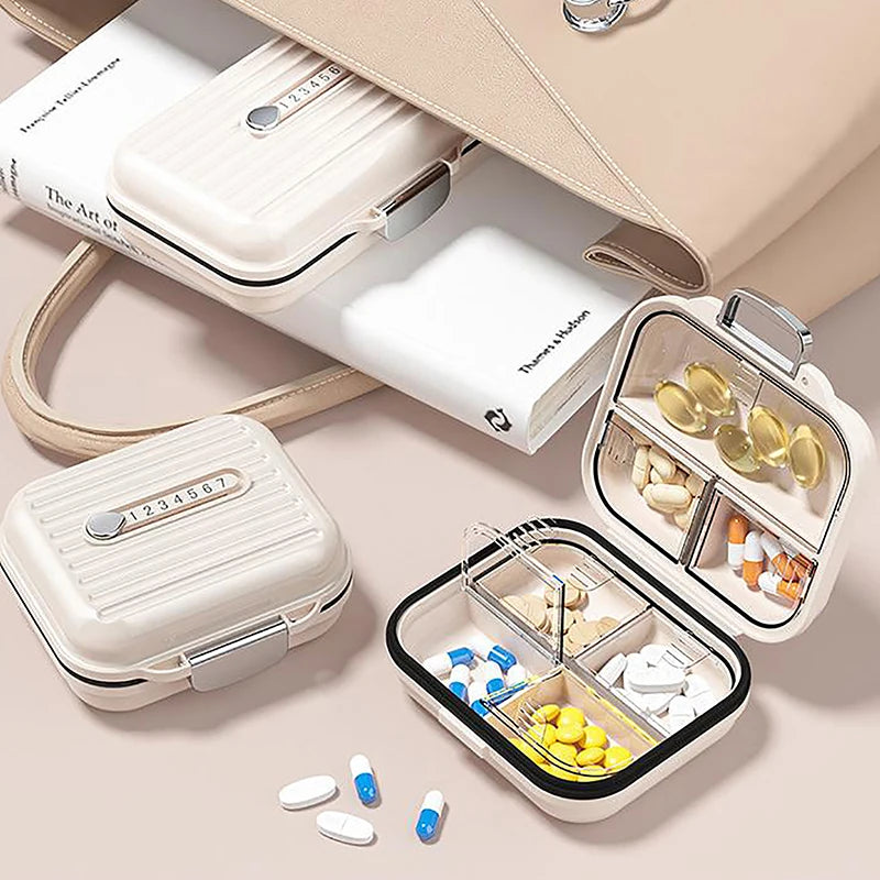 Mini Pill Box Travel Lightweight 7 Compartment Medicine Organizer Qme