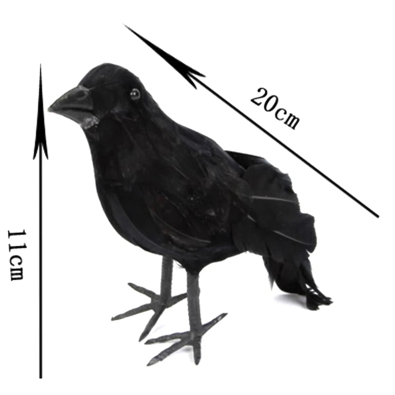 ^Simulation Black Crow Raven Bird Repellent Pest Control PigeonRepellent Garden Decoration Outdoor Decoracion Exterior Qme
