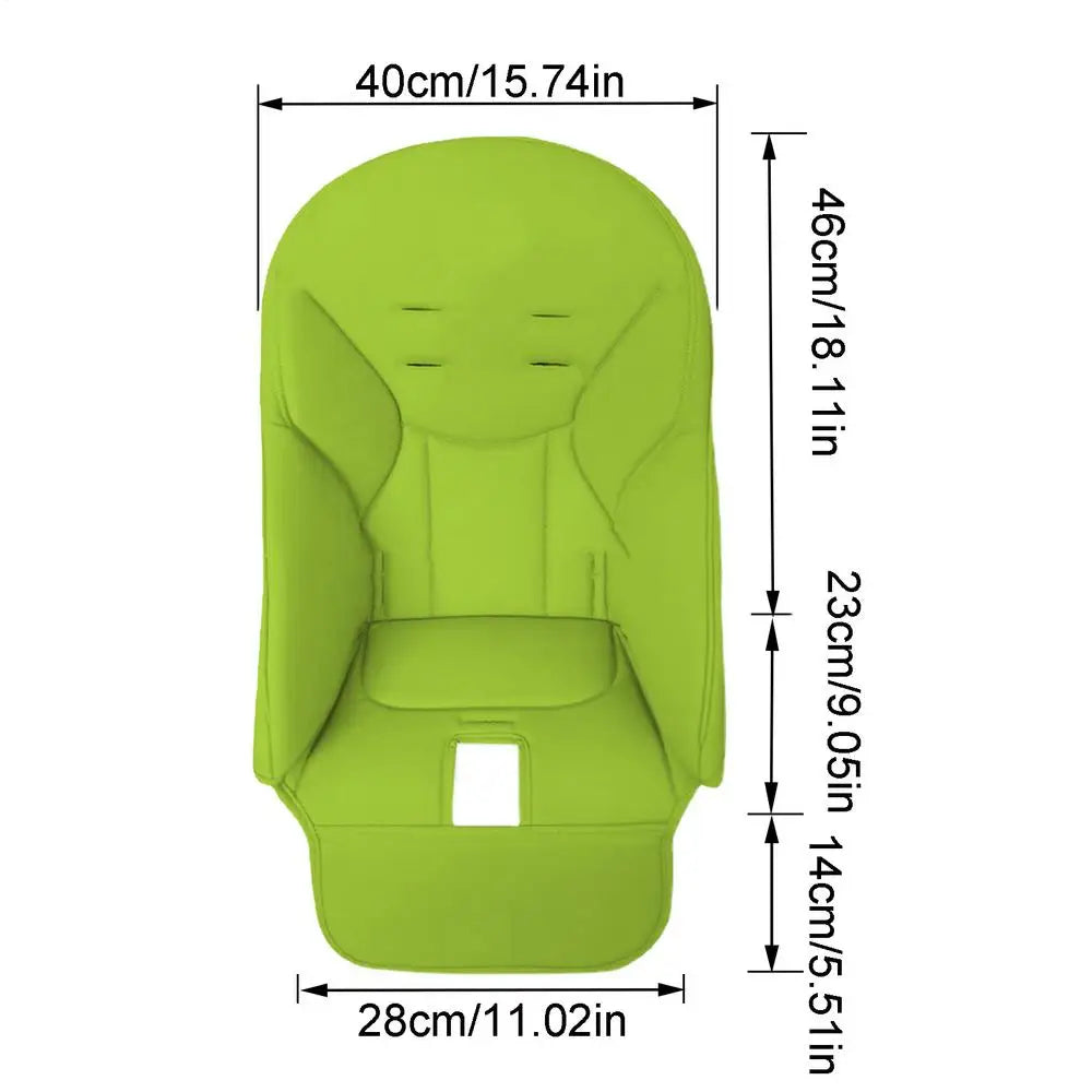 Kids Chair Cushion Comfortable PU Leather Padding Cover Feeding Seat Qme Green