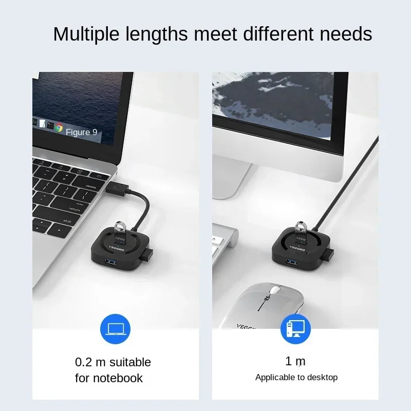 USB 3.0 HUB 2.0 Multi USB Splitter for PC Multiple USB 4 Port Expander High Speed 3 Hab Mini Micro USB3.0 Hub Card Reader Qme