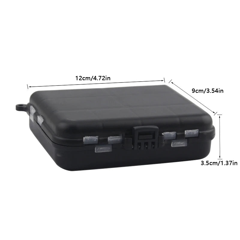 Mini Fishing Tackle Box Storage Case Hooks Spoons Bait Portable Qme