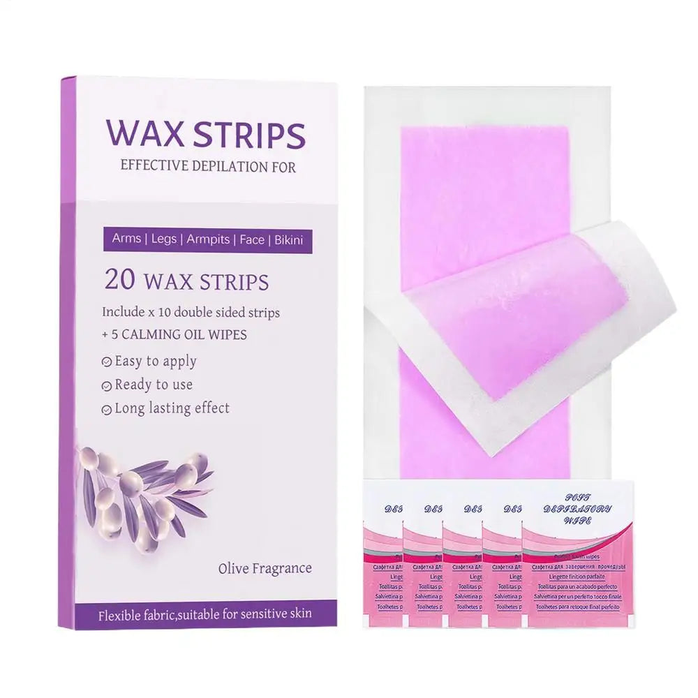 Professional Hair Removal Wax Strips Facial Waxing Wipe Sticker Qme 01 CN
