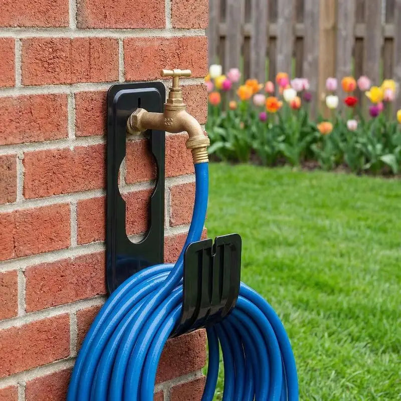 Water Pipe Reel Rack Convenient Storage Support Garden Wall Mount Tap Qme